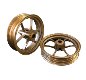 LLANTAS ULTRALIGERAS 3 TALADROS DORADAS