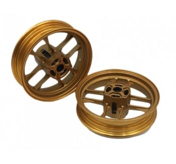 LLANTAS ULTRALIGERAS 4 TALADROS DORADAS