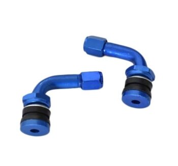 VÁLVULAS ANODIZADAS AZUL 90º