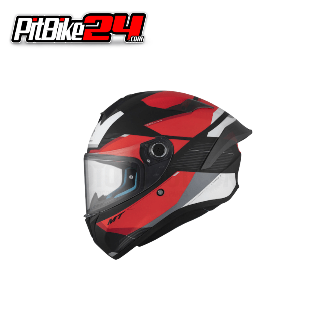 CASCO MT HELMETS FF106B TARGO S KAY ROJO MATE-NEGRO