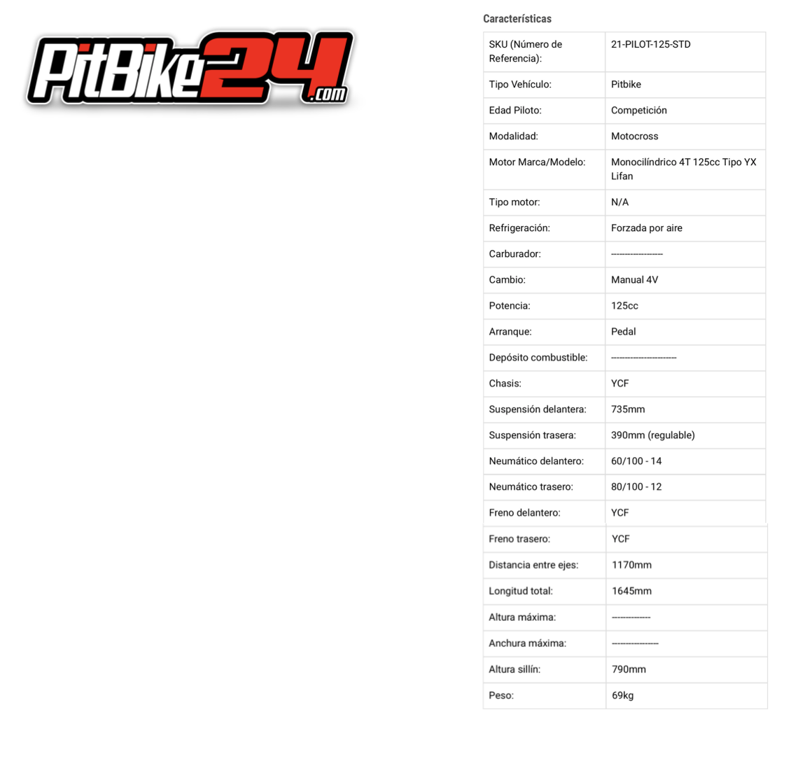 PITBIKE YCF PILOT F125 - Imagen 7